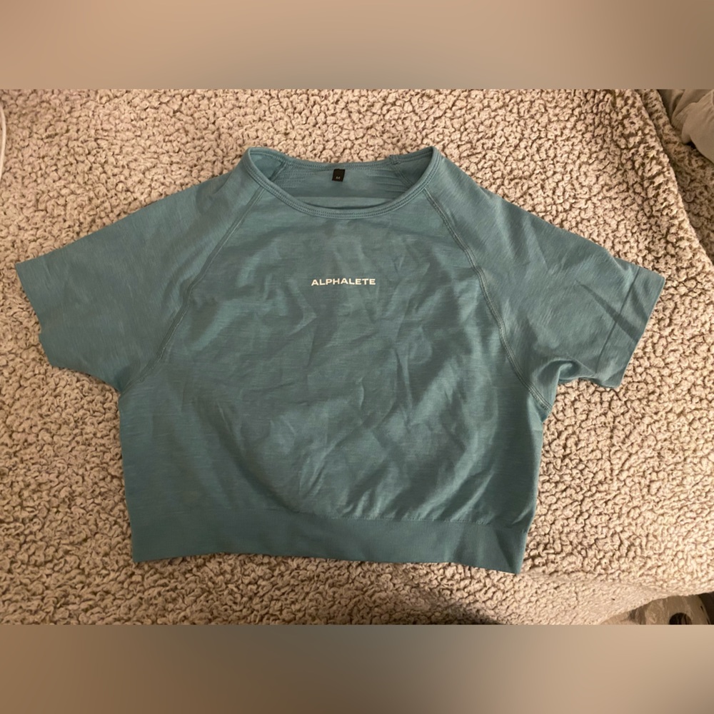 Alphalete Crop Top (Light Teal Color)